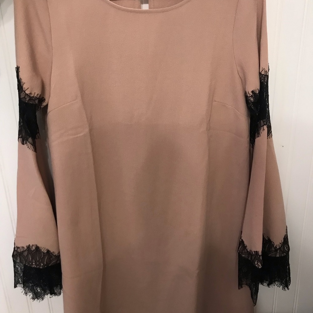 Light pink dress with bell sleeves